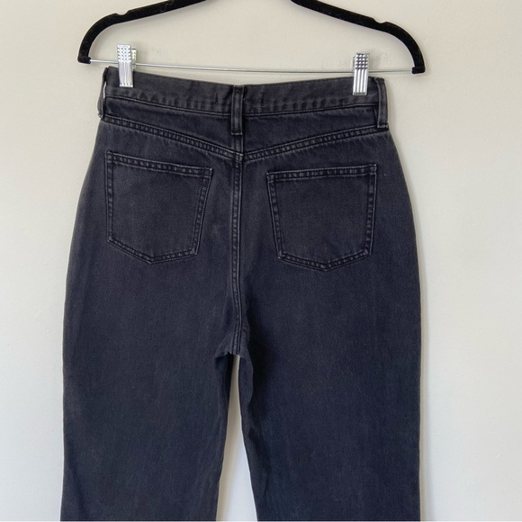 Oak and Fort Washed Black Wide Straight Leg Jeans size 27 - Picture 6 of 9